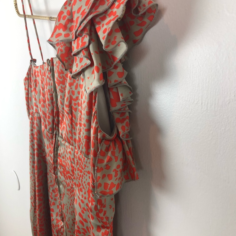 Teeze Me Mini Dress Silver Orange Sexy Juniors 5 M - Picture 6 of 11